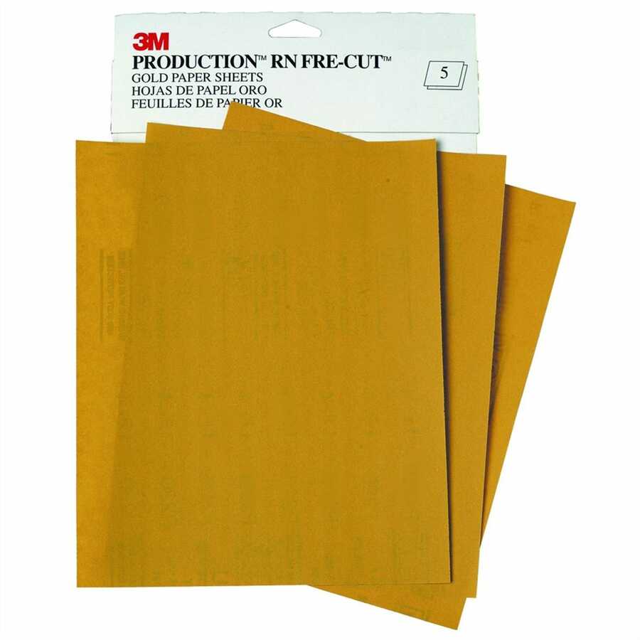 Resinite Fre-Cut Gold Sand Paper Sheets 9 x 11 Inch 320 Grade