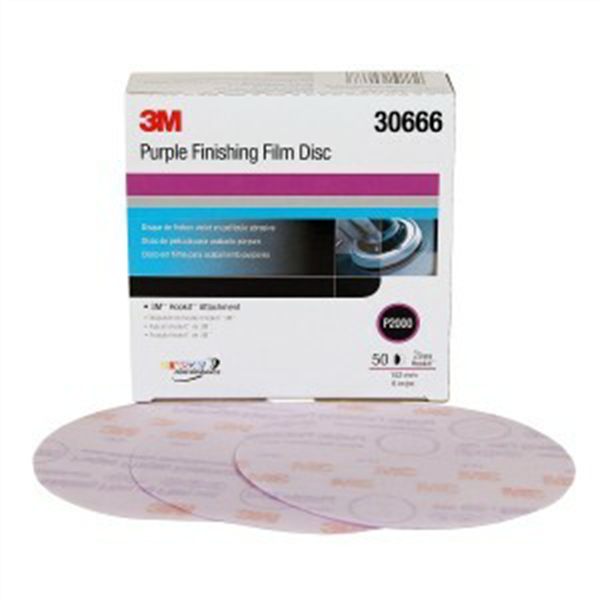 3M Purple Finishing Film Hookit Disc, 6"