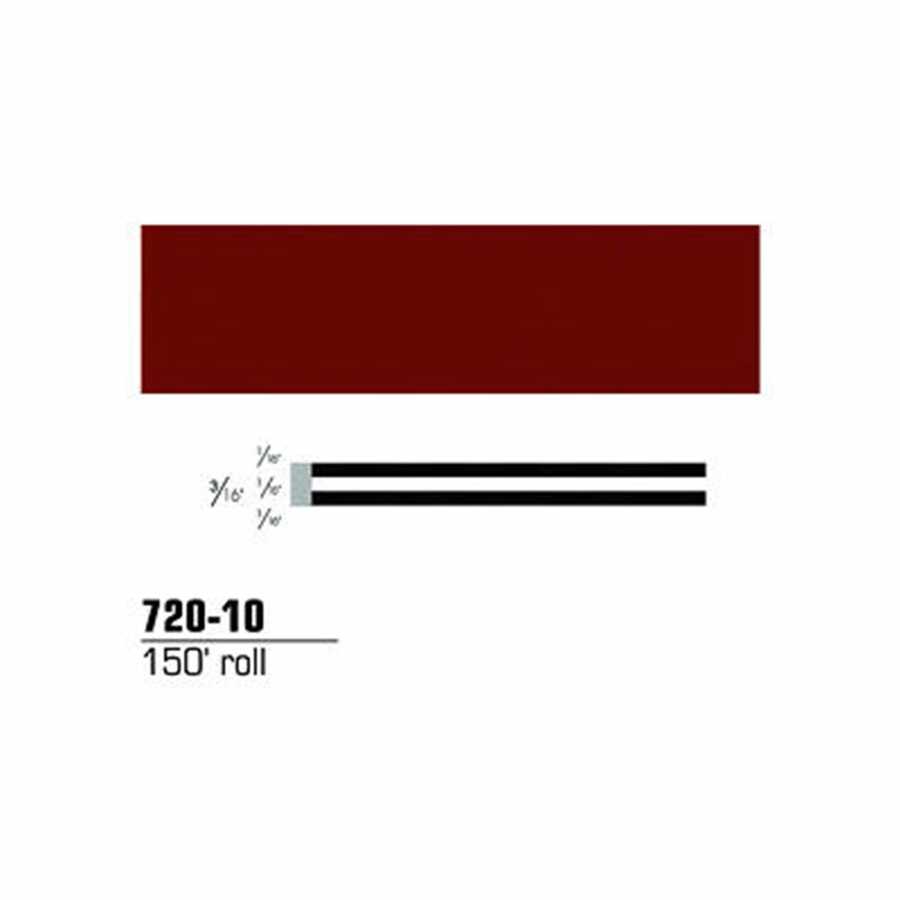 STRIPING TAPE-BURGUNDY 3/16" DOUBLE 150' ROLL