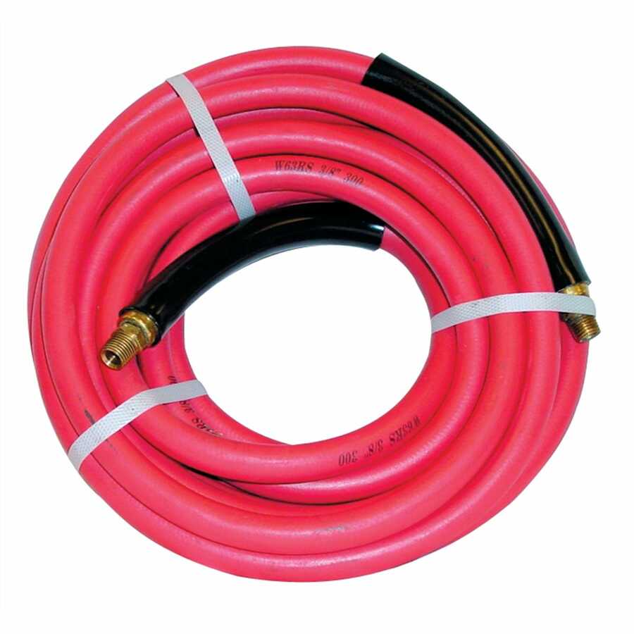 Mountain 633825RJ Rubber Air Hose - 2 Spiral - 25 Ft x 3/8 In ID