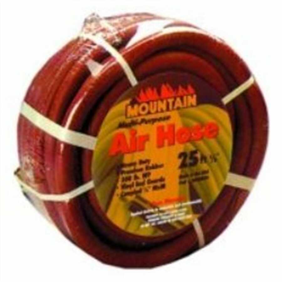 Rubber Air Hose - 4 Spiral - 25 Ft x 3/8 In ID