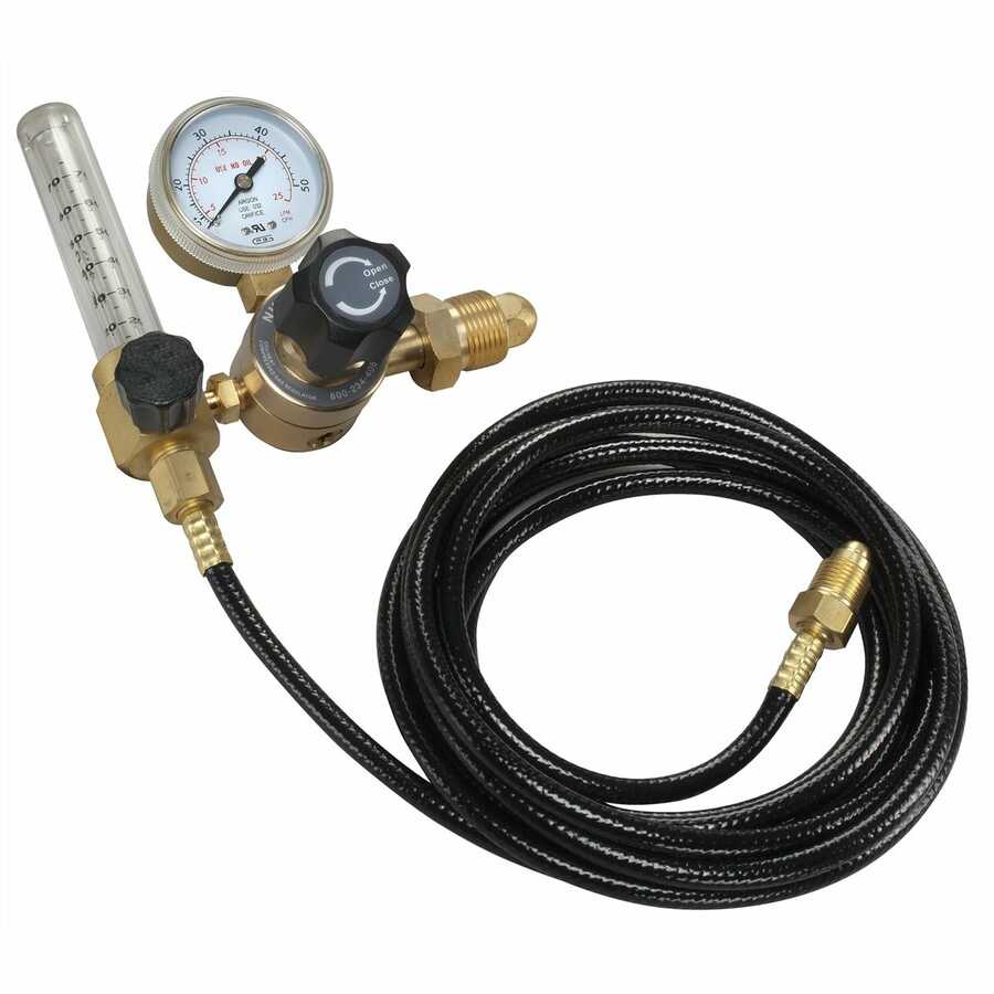 WELDING GAS REGULATOR 2-GAUGE CGA580 & 10' HOSE