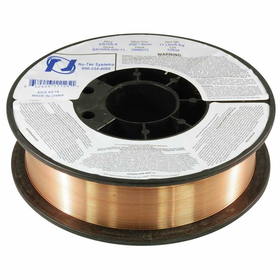 WELDING WIRE .030" STEEL ER70S-6 11 LBS (8" SPOOL)