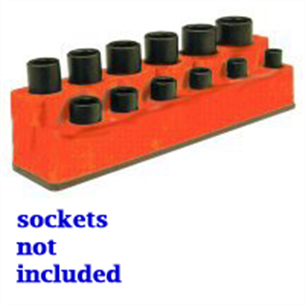 3/8 In Drive Impact Deep Socket Organizer w/ Magnetic Base - Sol