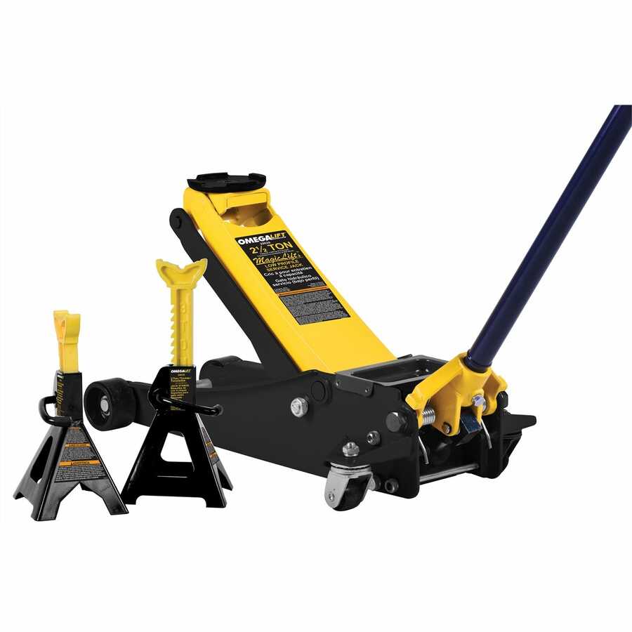 2.5 Ton Magic Lift service jack with 3 ton stands