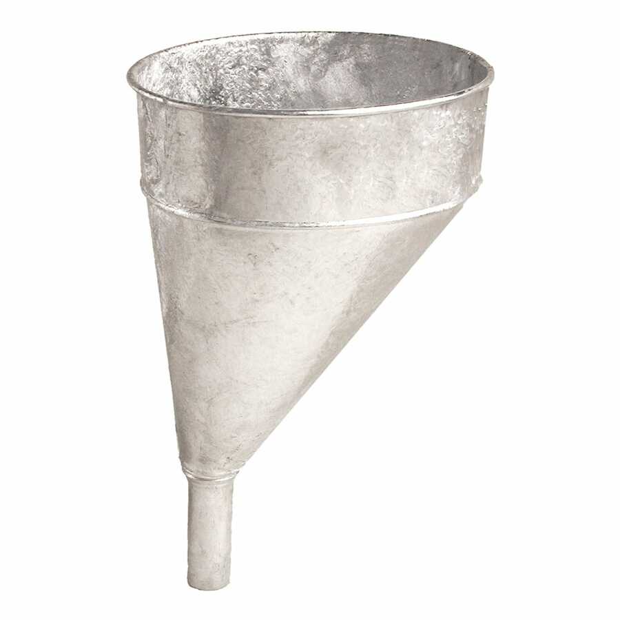 Offset, 6 Quart Capacity Steel Galvanized Funnel