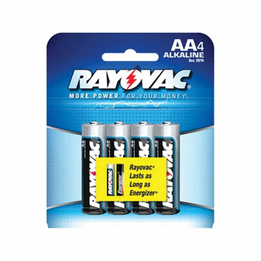 Rayovac Alkaline AA Batteries 4-Pack