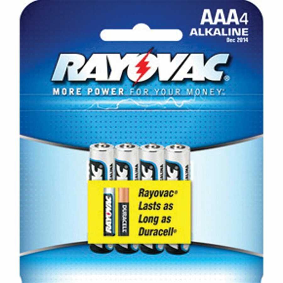 Rayovac Alkaline AAA Batteries 4-Pack