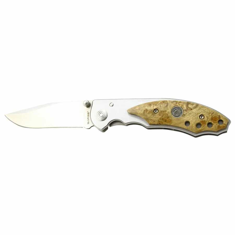 4 3/4 Inch Folding Knife w/ Stainless Steel Hand