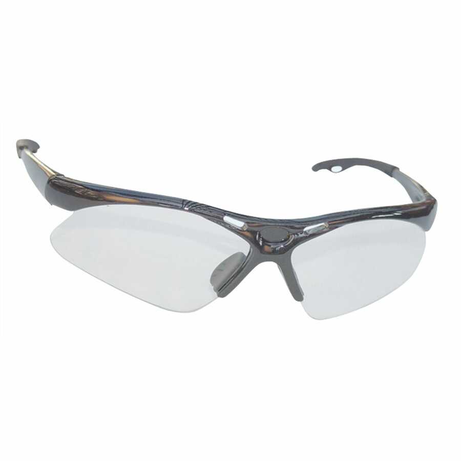 DIAMONDBACK SAFETY GLS SLVR FRAME/ CLEAR LENS