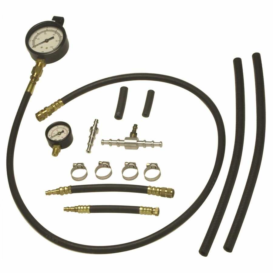 FUEL INJECTION PRESSURE TESTER WITH 2 GAGES & QUIC