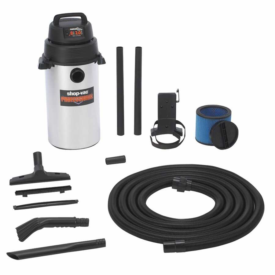 Wall Mount Stainless Steel Garage Vac