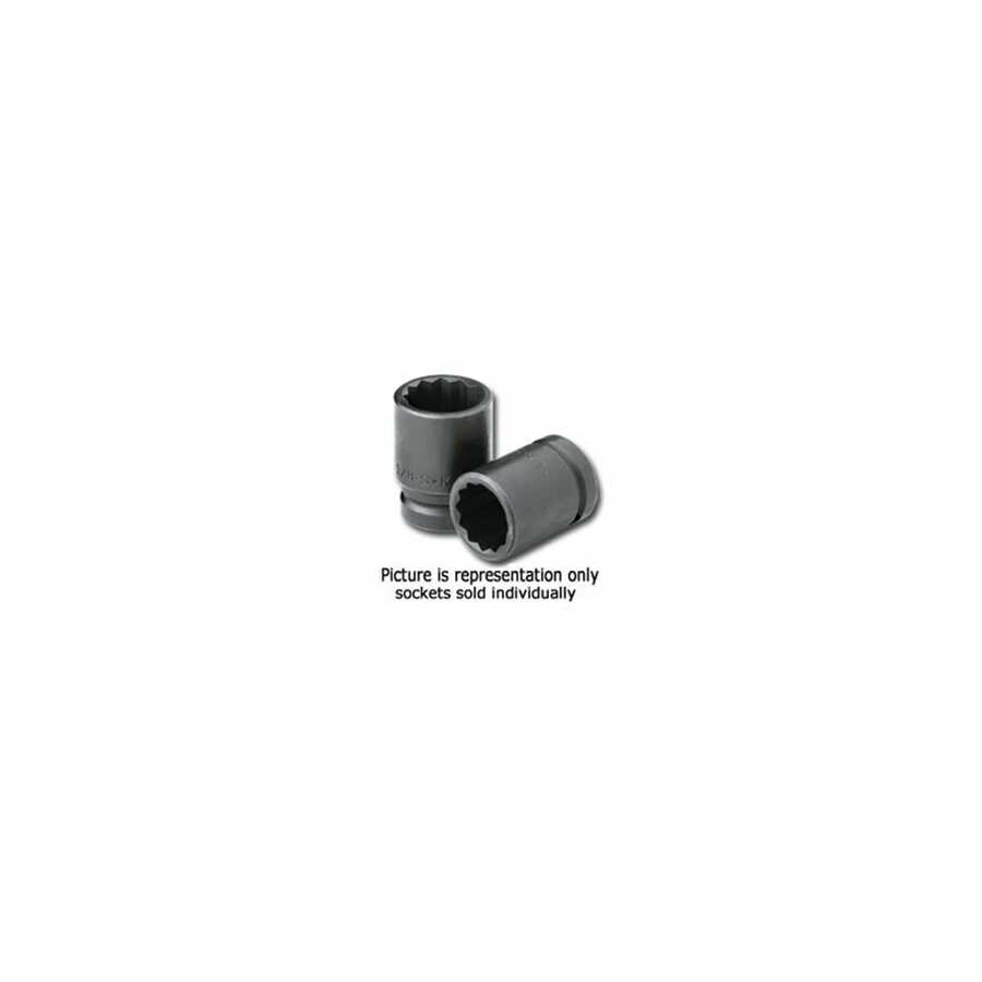 3/4 In Drive 12 Pt Std Thin Wall Fractional Impact Socket - 1-11