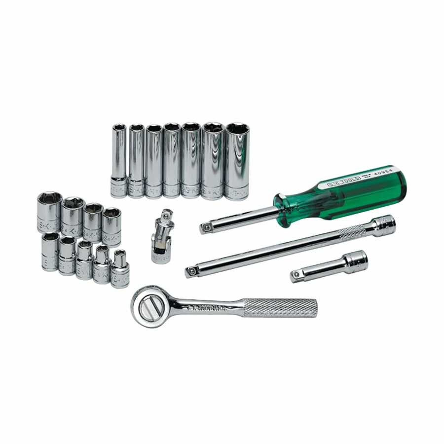 SK 4921 21-Pc 1/4" Drive 6-Point Fractional Socket Set