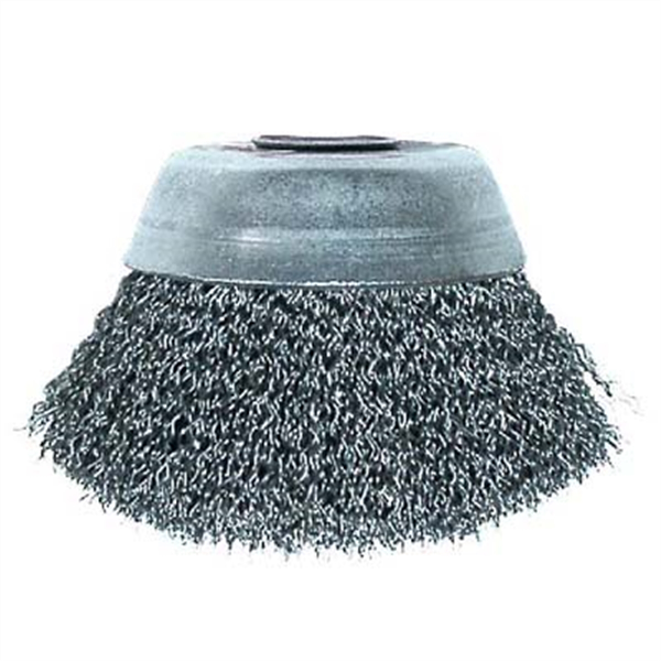 Crimped Wire Cup Brush - 3" x 5/8-11 Arbor .014 Wire