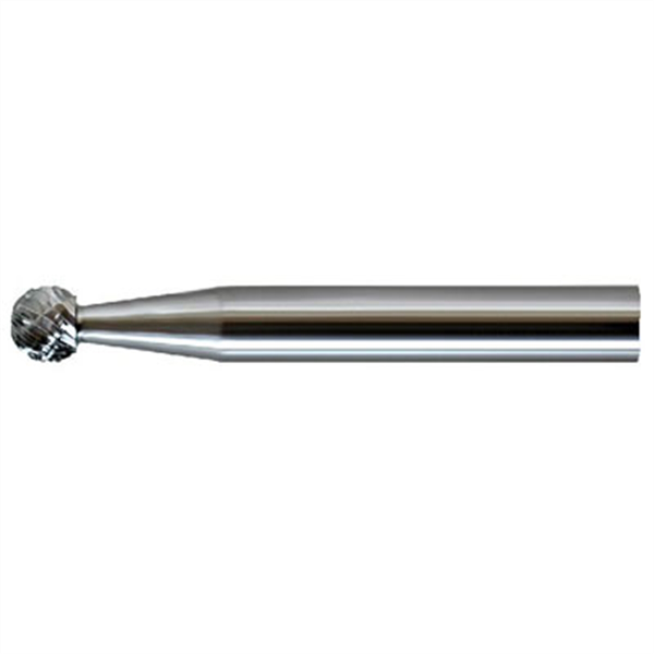 Carbide Bur - Double Cut Ball. Size 1/4" Diameter x 7/32" x 1/4"