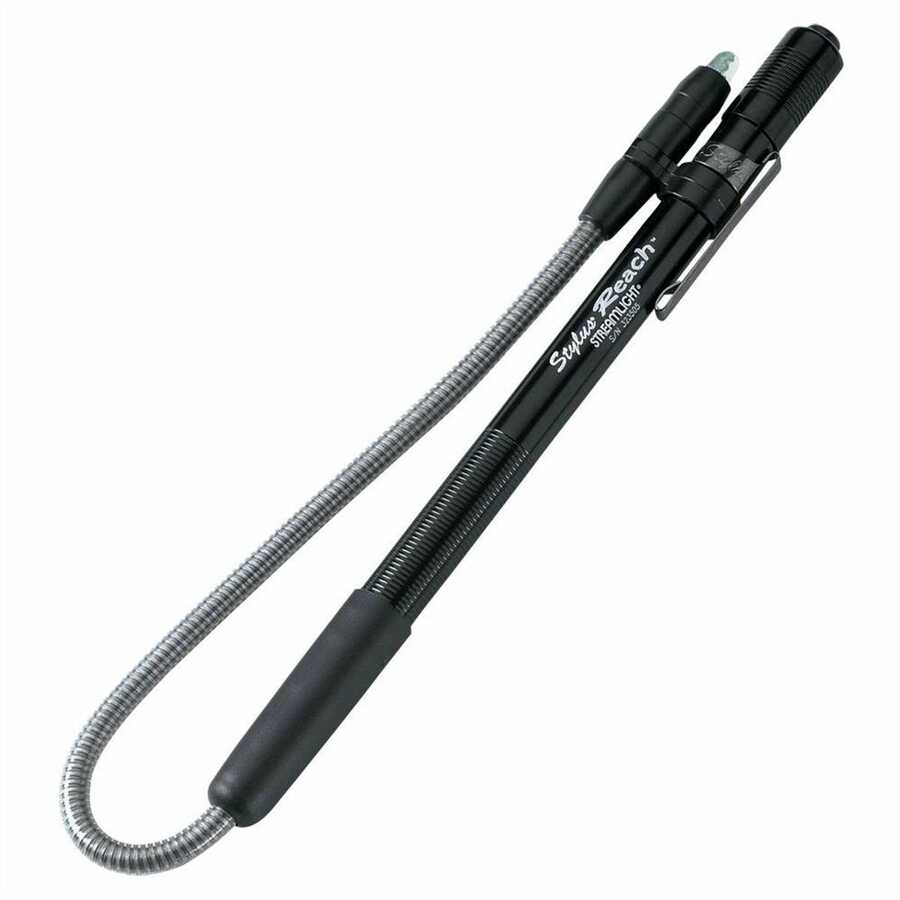 Stylus Reach Flexible Flashlight - Black w/ White LED