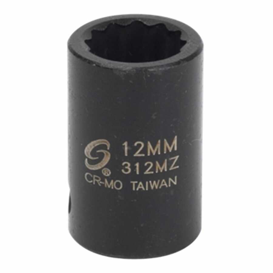 3/8\"DR 12PT 12MM IMPACT SOCKET