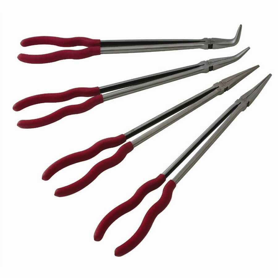 16 In Angle Needle Nose Pliers Set - 4-Pc