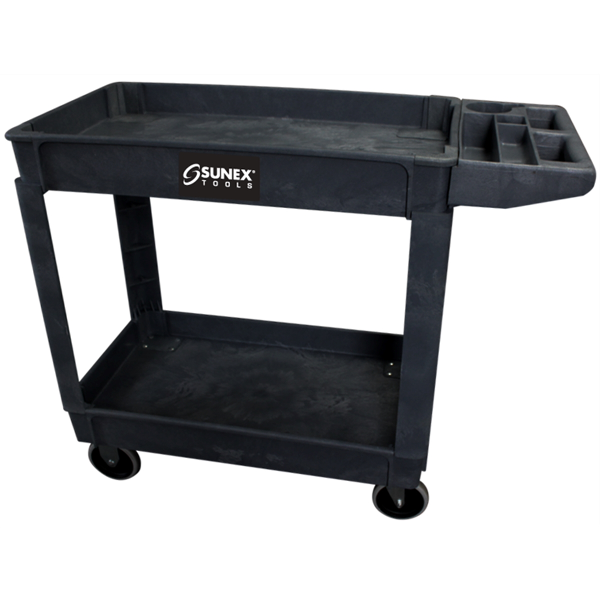 STD PLASTIC UTILITY CART BLACK