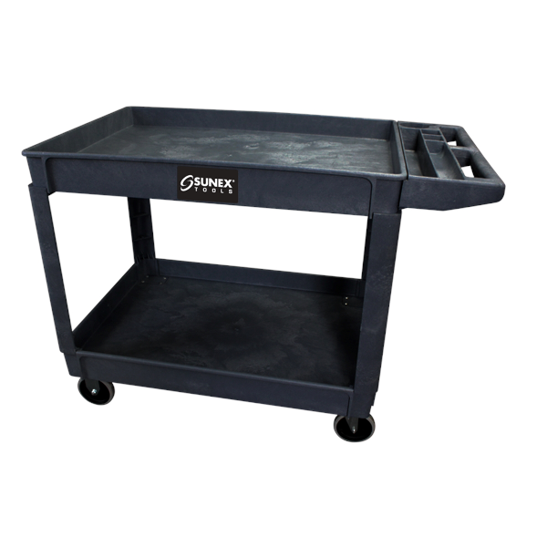 LRG PLASTIC UTILITY CART BLACK