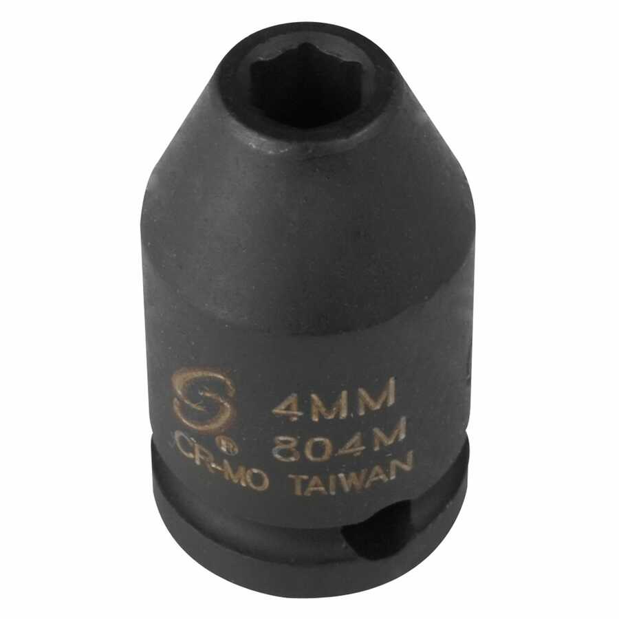 SOCKET IMPACT 4MM 1/4IN. DRIVE STD 6 POINT