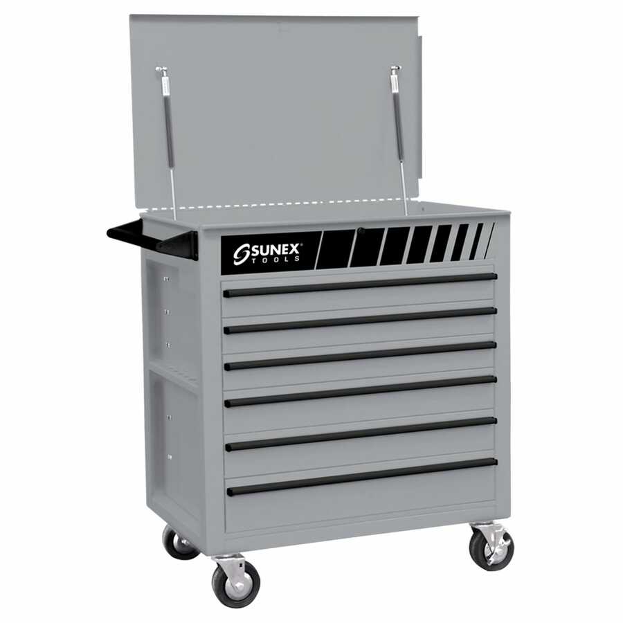 Premium Full Drawer Cart - Silver