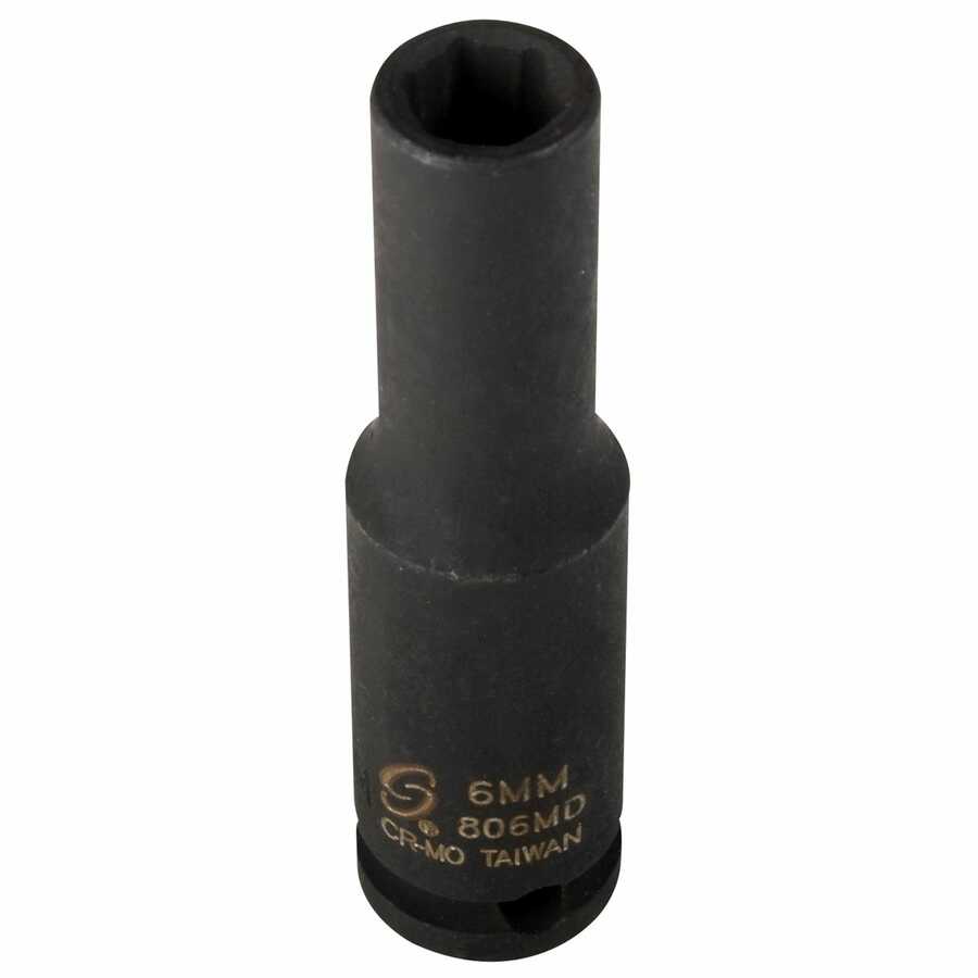 1/4\" Drive 6mm Deep Metric Impact Socket