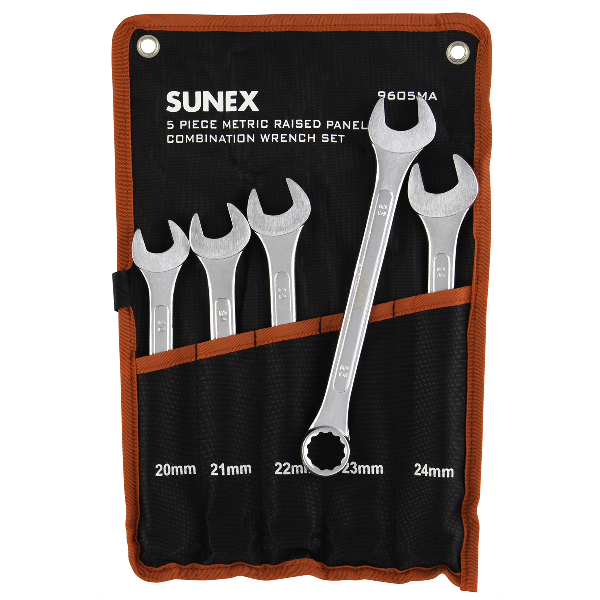 5PC Metric Raised Panel Combination Wrench Set