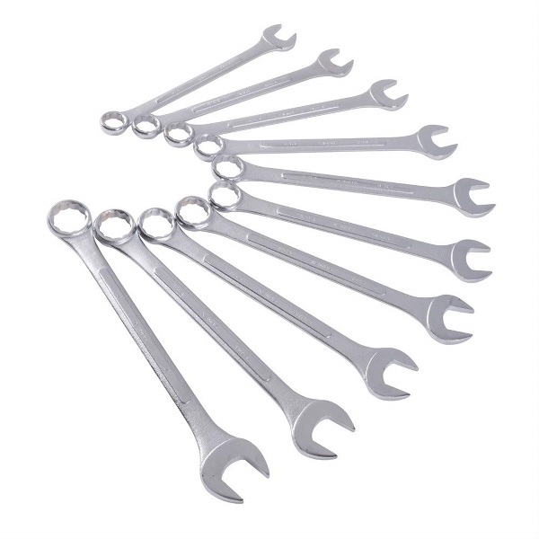 10 PIECE SAE RAISED PANEL JUMBO COMBINATION WRENCH SET