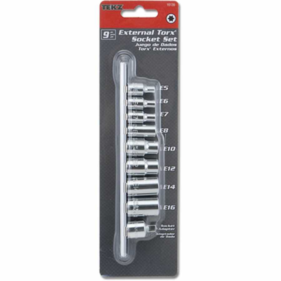 9pc External Star Socket Set