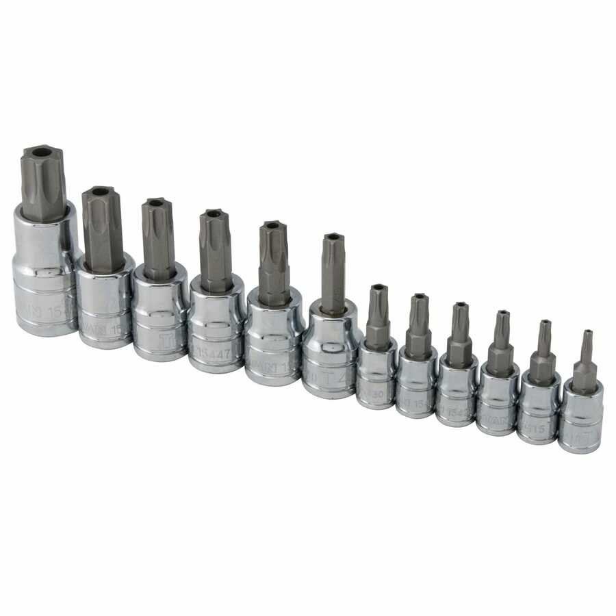 12pc Tamper Resistant Star Bit Set