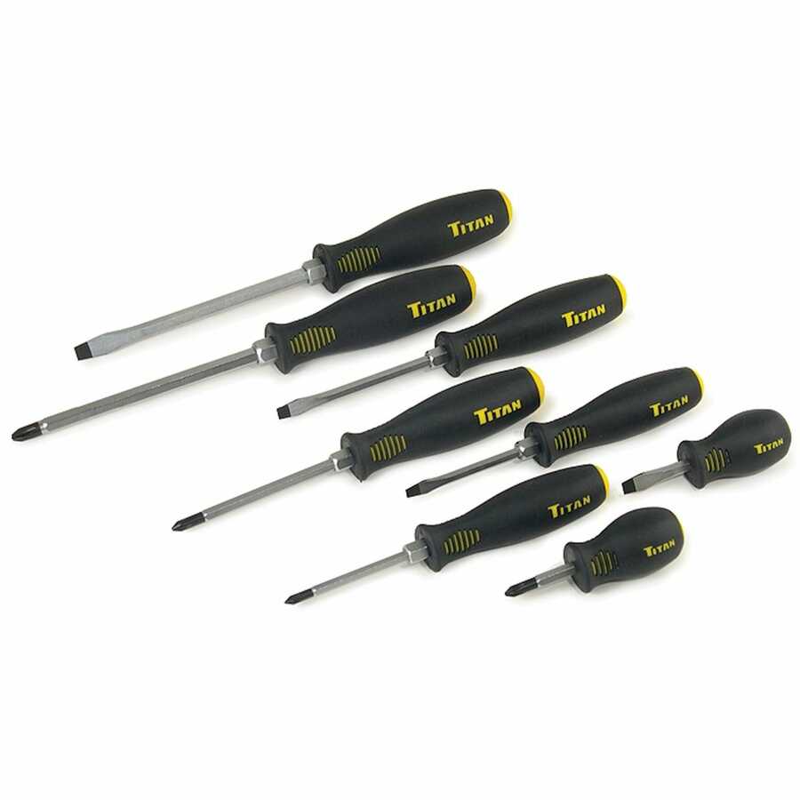 Screwdriver Set w/ TPR Handle 8-Pc