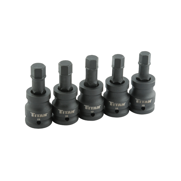 5PC MM IMPACT HEX BIT SOCK