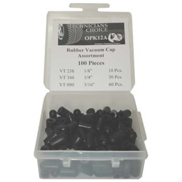 Rubber Vacuum Cap Assortment (100-pc)