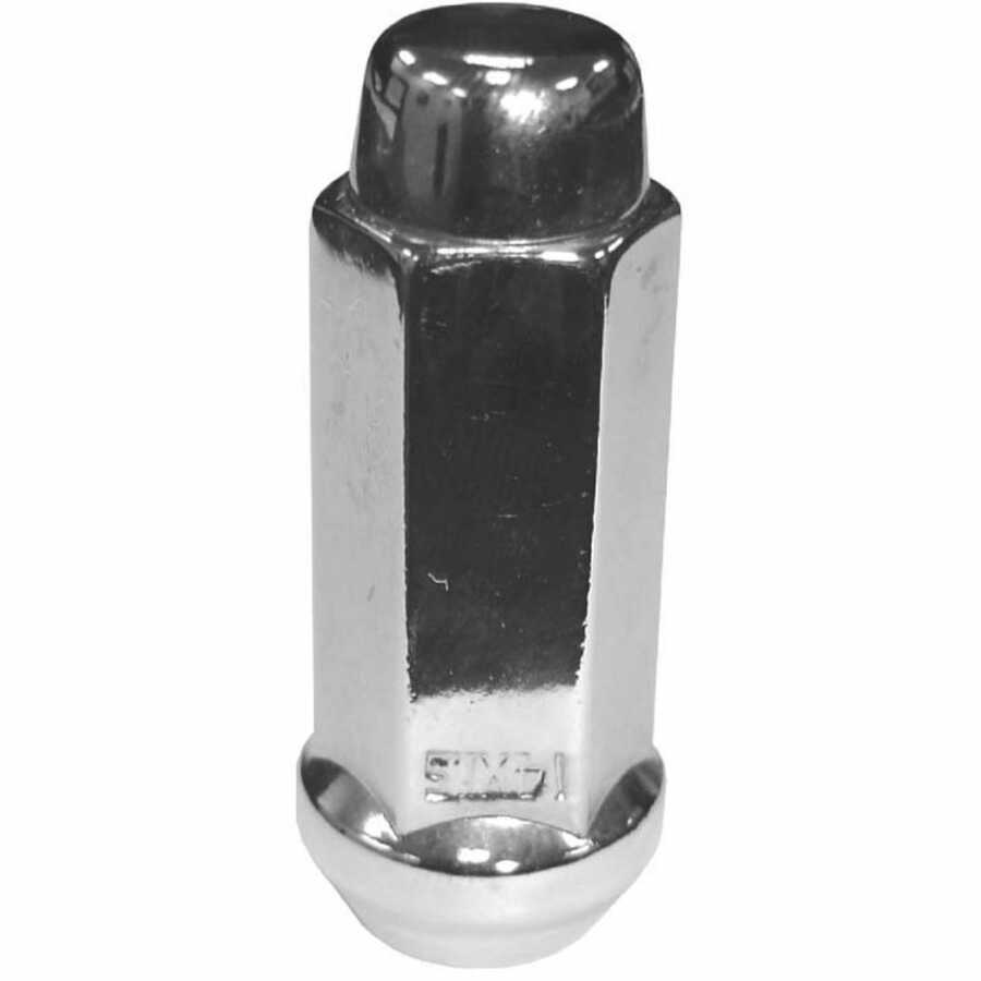 XX Long Bulge Style Acorn Chrome Wheel Lug Nut