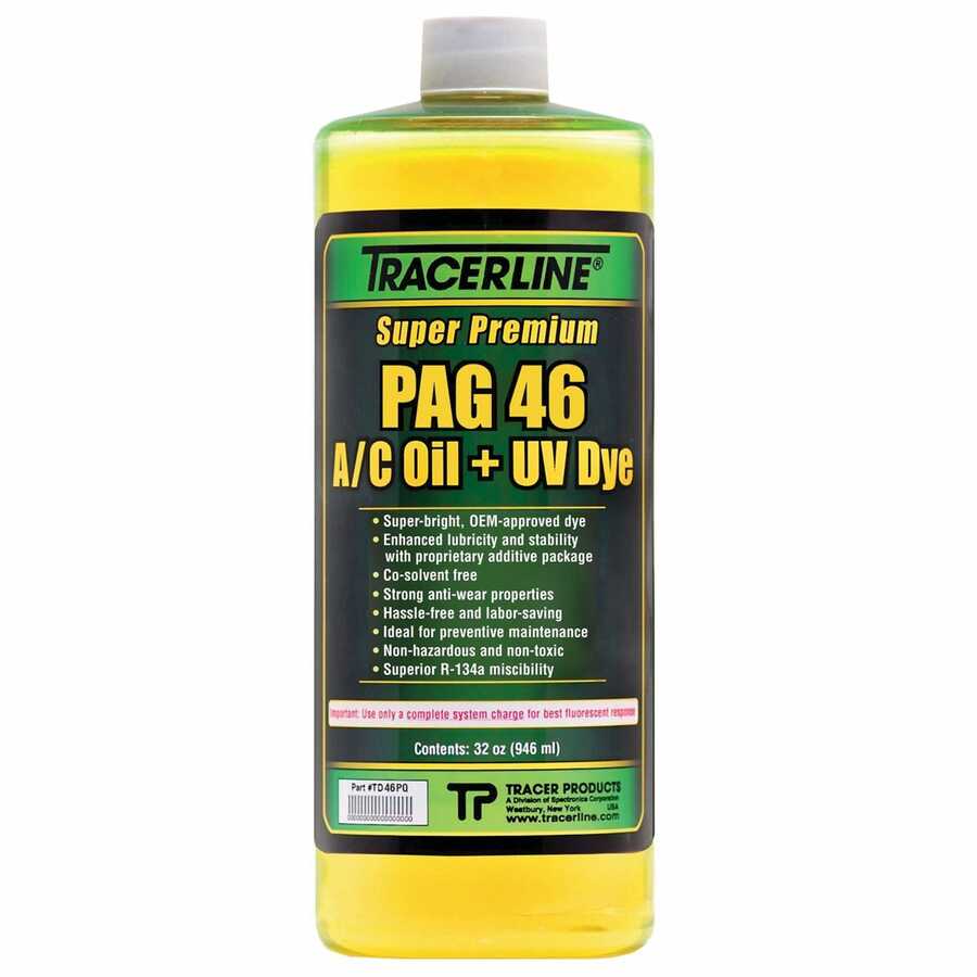 32 OZ BOTTLE PAG 46 A/C OIL W/DYE