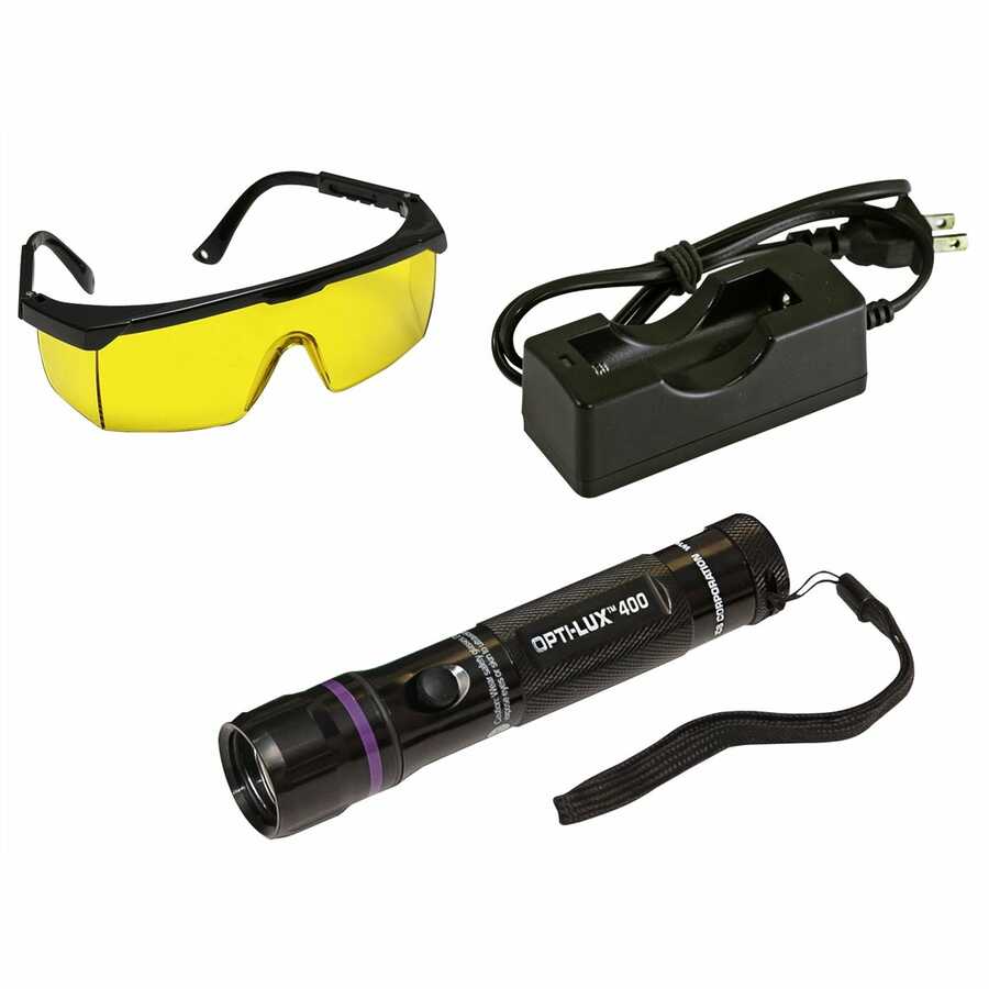 OPTI-LUX 400 True UV LED Rechargeable Leak Detection Flashlight