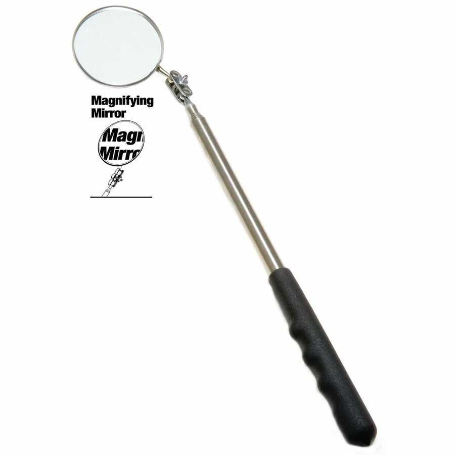 Extra Long 2-1/4" Diameter Magnifying Inspection Mirror