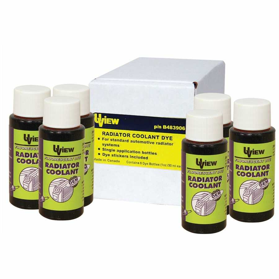 Radiator Coolant Dye - 6 x 1 oz. Bottles