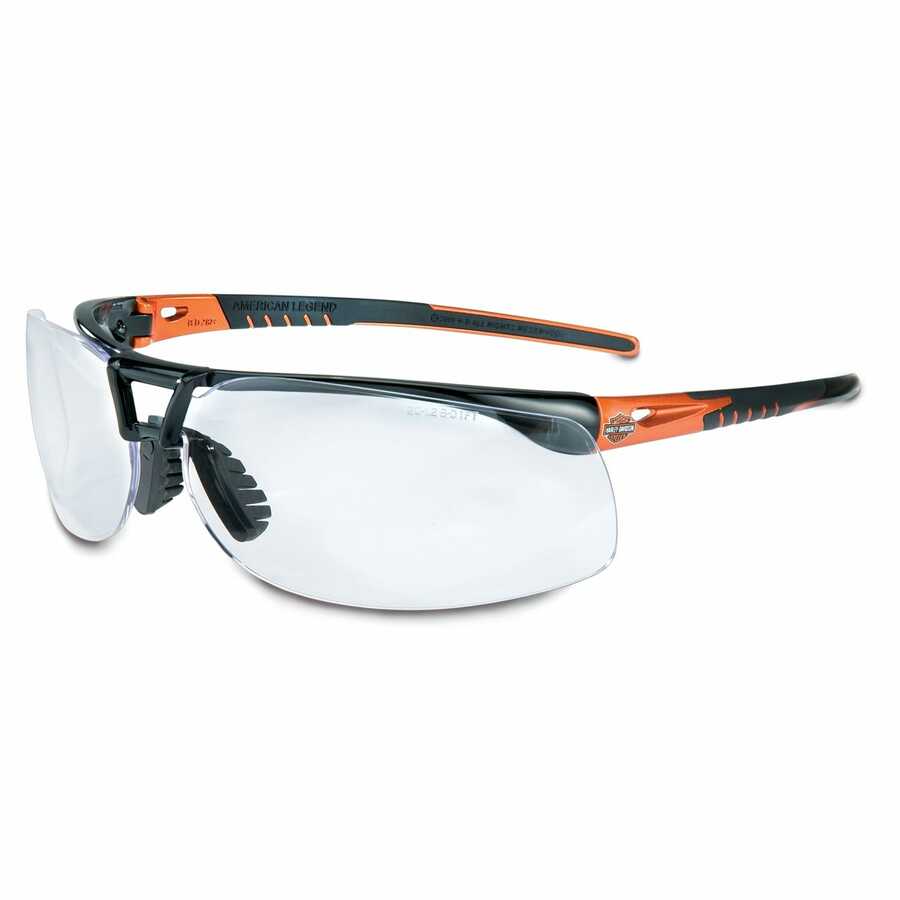 Uvex Harley Davidson Orange Black Frame Safety Eyewear HD1100