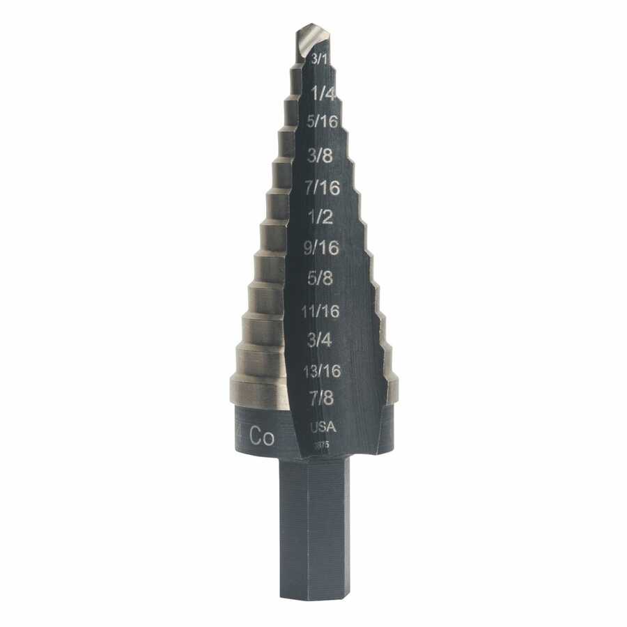 Unibit Cobalt Step Drill - 3/16" - 7/8"