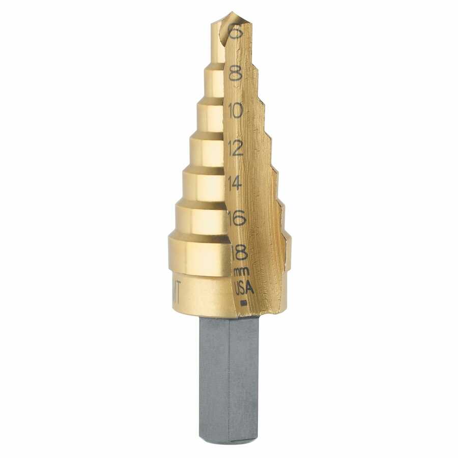 Titanium Metric Self-Starting Step Drill 6mm-18mm