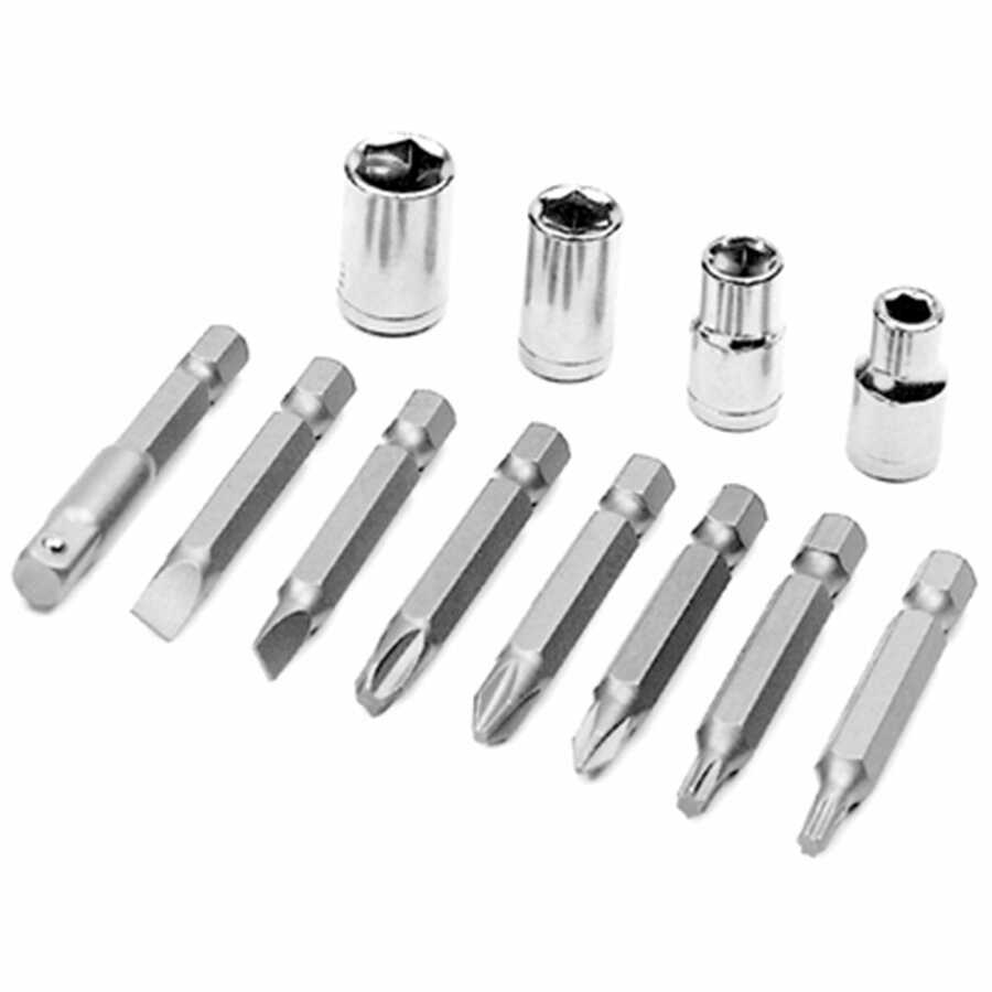 12 Pc Power Bit & Socket Set