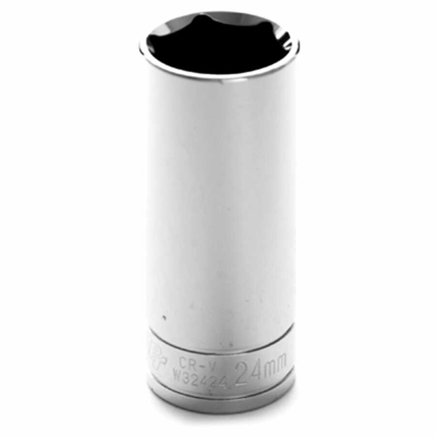 1/2" Dr 6pt Deep Socket 24mm