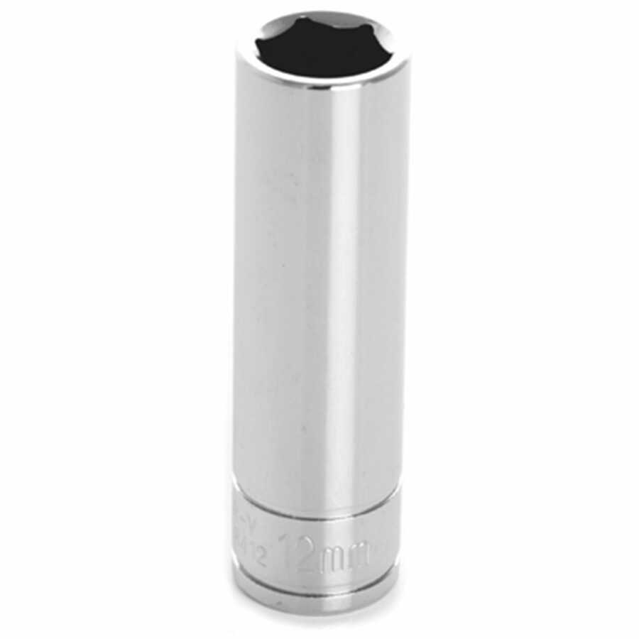 3/8'' Dr 6pt Deep Socket 12mm