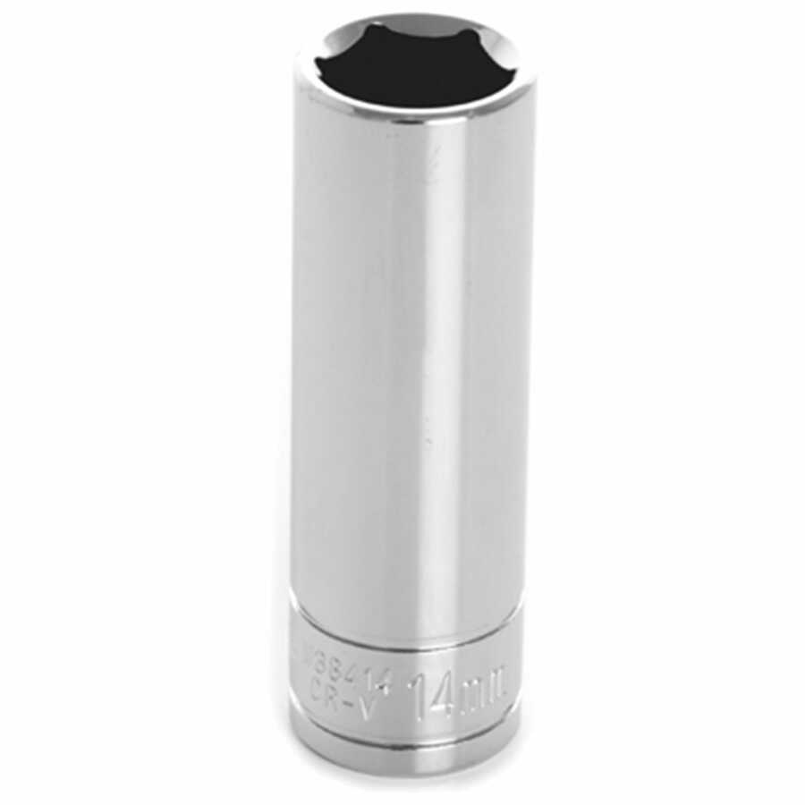 3/8'' Dr 6pt Deep Socket 14mm