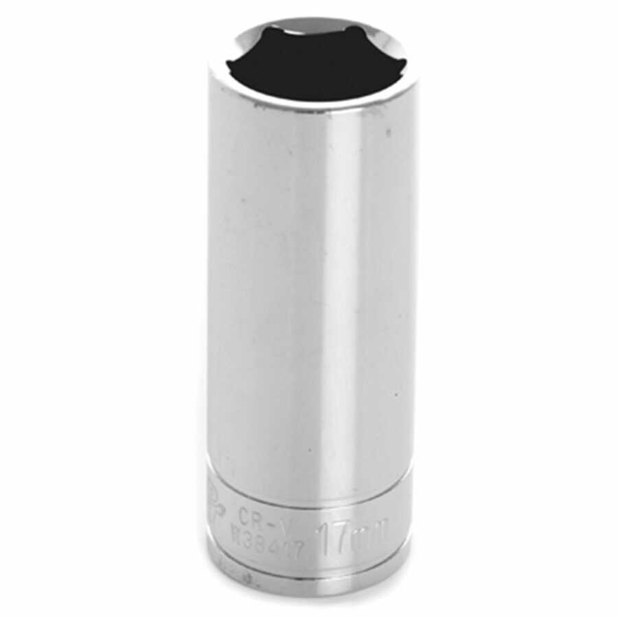 3/8'' Dr 6pt Deep Socket 17mm