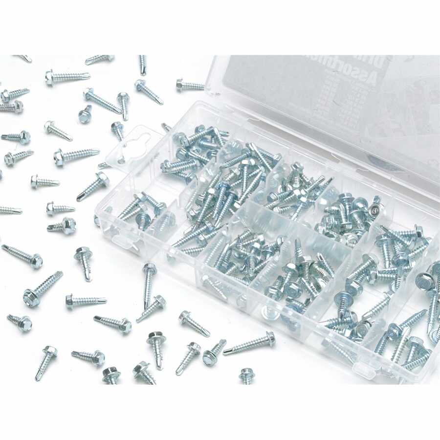 200 Piece Self Drilling Hex Washer Hardware Kit