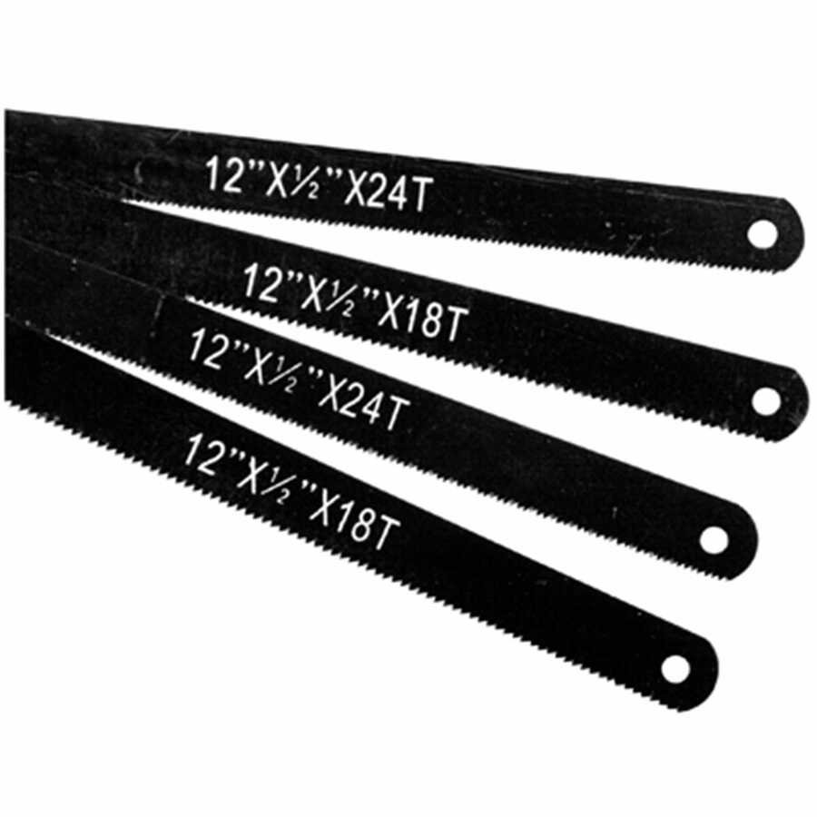 4 Pc 12" Hacksaw Blades